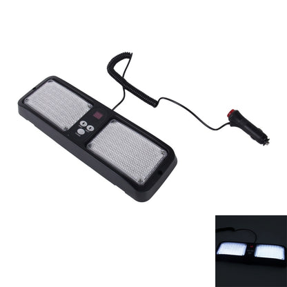 Car LED strobe warning light bar with two lens panels and power cable