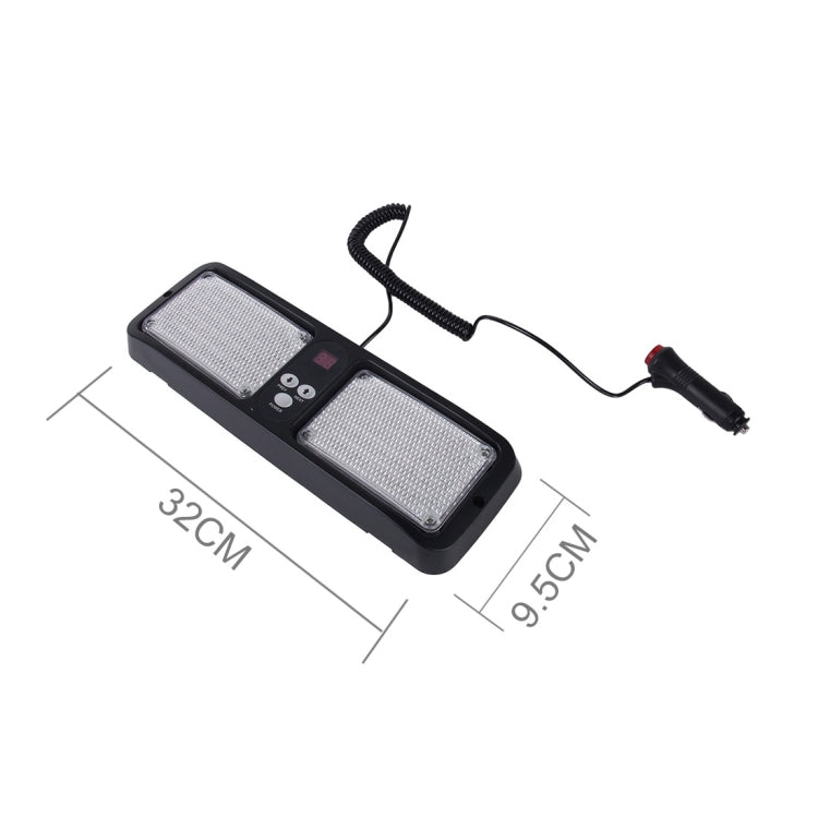 Car LED strobe warning light bar with controller buttons and DC power plug