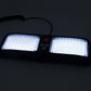 Car LED strobe warning light bar lit with two white LED panels