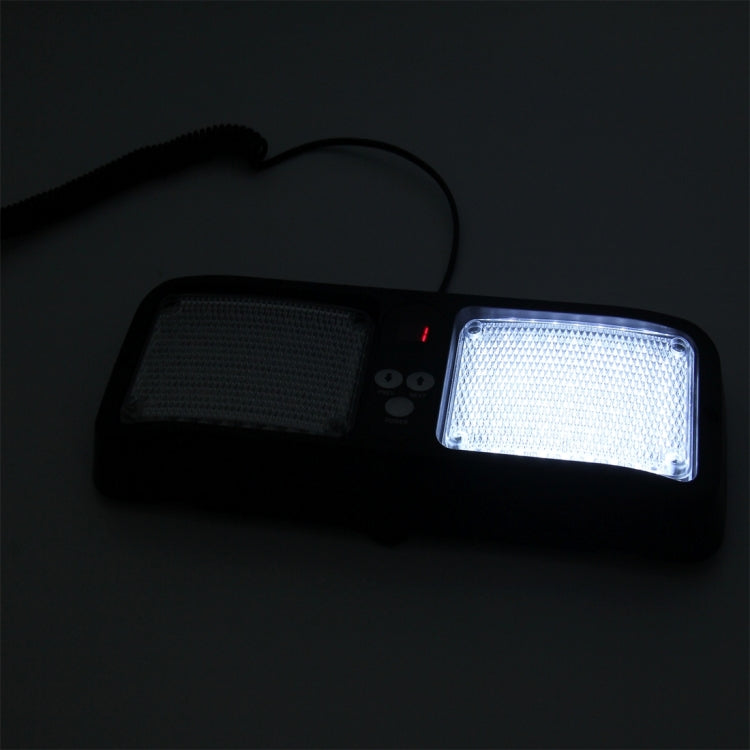 Car LED strobe warning light bar alternating LEDs, one panel brighter than the other