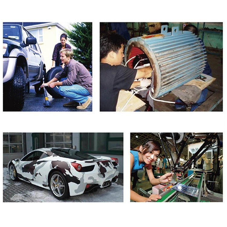 Telescoping inspection mirror used for automotive inspections in tight areas, with LED