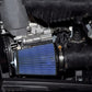 Blue mushroom-style air filter installed in engine bay, chrome end cap