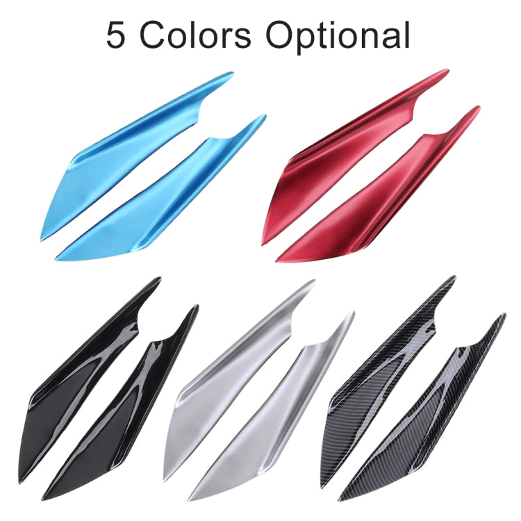 Color assortment of flank stickers in blue, red, black, gray, and carbon fiber