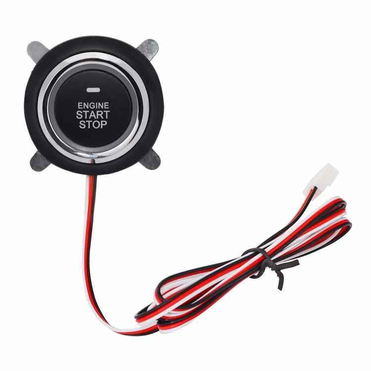Round engine start stop push-button switch with red and black wire leads