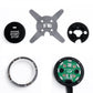 Engine start stop button kit with socket adapters and a visible circuit board