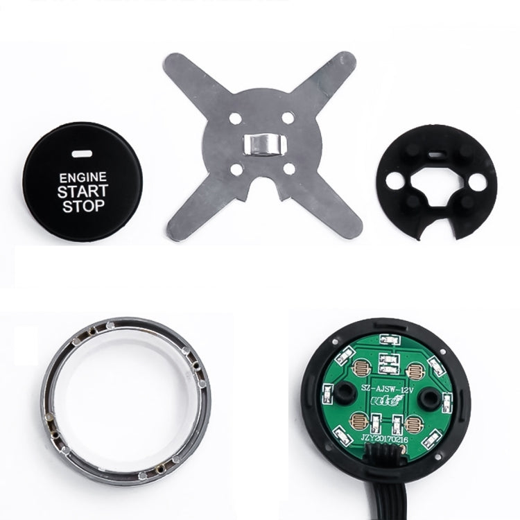 Engine start stop button kit with socket adapters and a visible circuit board