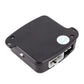 Black control module with RFID label and side mounting screws