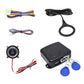 Engine start stop switch kit with wiring, control module, and blue key fobs