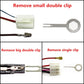 Terminal extraction tool heads for removing small, big, and single wire clips