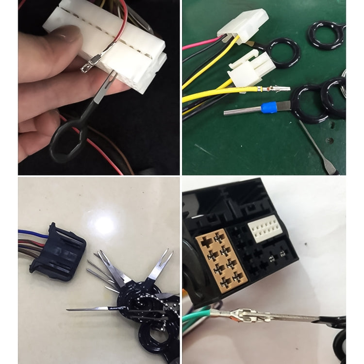 Automotive terminal extraction tools with connector housings and needle picks