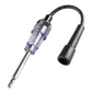 Ignition test instrument with black loop cable, purple probe body, and metal spark tip