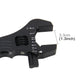 Adjustable spanner wrench head detail with S-Nut marking and scale