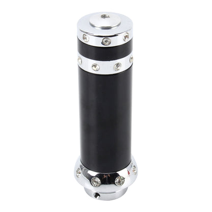 Black hand brake cover with silver rings and crystal-style studs, protective grip sleeve