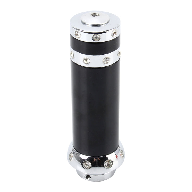 Black protective hand brake grip cover with chrome finish ends and crystal-style studs