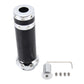 Black hand brake protective cover with chrome base, included screws and mounting cap