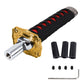 Universal hand brake lever cover kit: black sleeve with red stripe, gold mount, screws and wrench