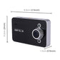 Compact car dash cam DVR with front lens and 3.5-inch screen