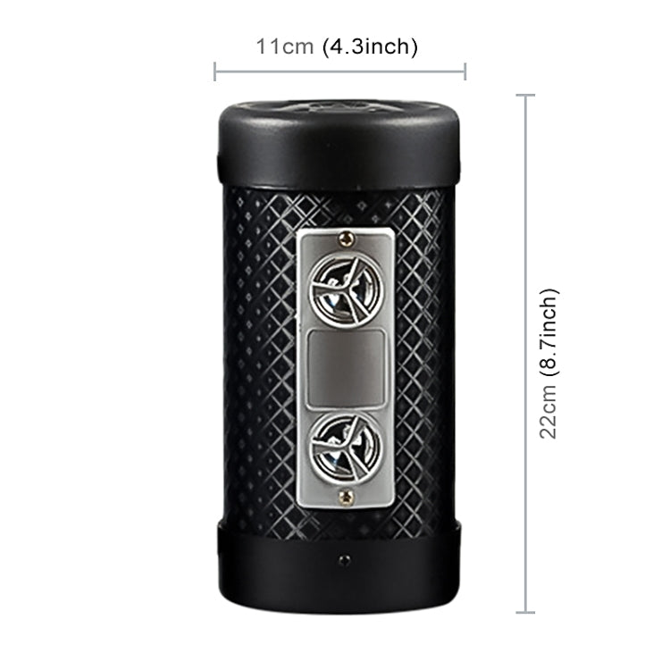Black 4-inch round subwoofer speaker with size showing 11cm diameter and 22cm height