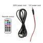 Subwoofer power cords and remote control, with 220V and 12V cable leads
