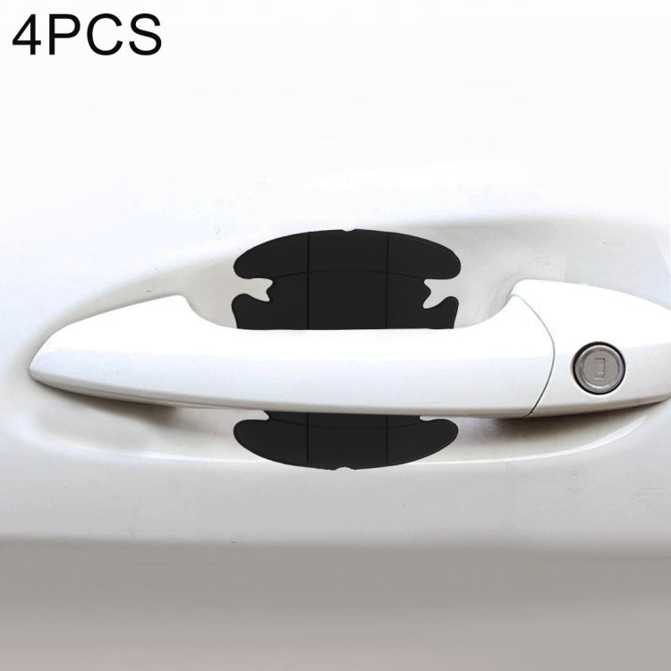 Car door handle scratch protection stickers, black set of 4