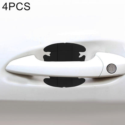 Car door handle scratch protection stickers, black set of 4
