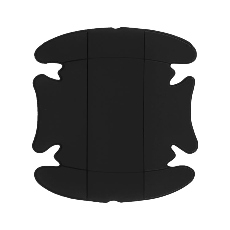 Car door handle protection sticker, black oval shape pattern