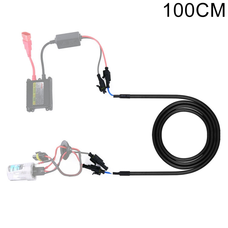 HID xenon ballast extension cable harness with control box and 100cm cable