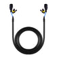 100cm HID xenon extension cable harness with two socket ends, black coiled