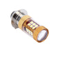Gold textured motorcycle LED headlight bulb with silver base and visible white LED array