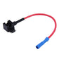 Mini add-a-circuit fuse tap adapter lead with red cable and blue spade terminal