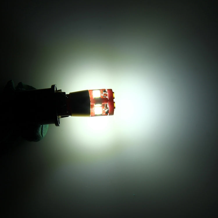 T10 LED bulb illuminated, bright white light from the red circuit tip
