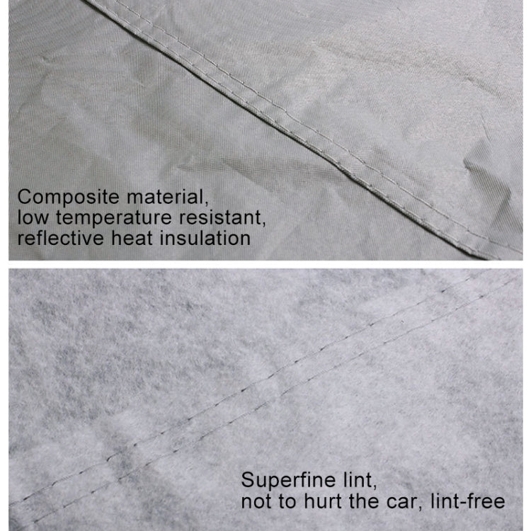 Gray composite snow cover fabric with reinforced edge and reflective heat insulation