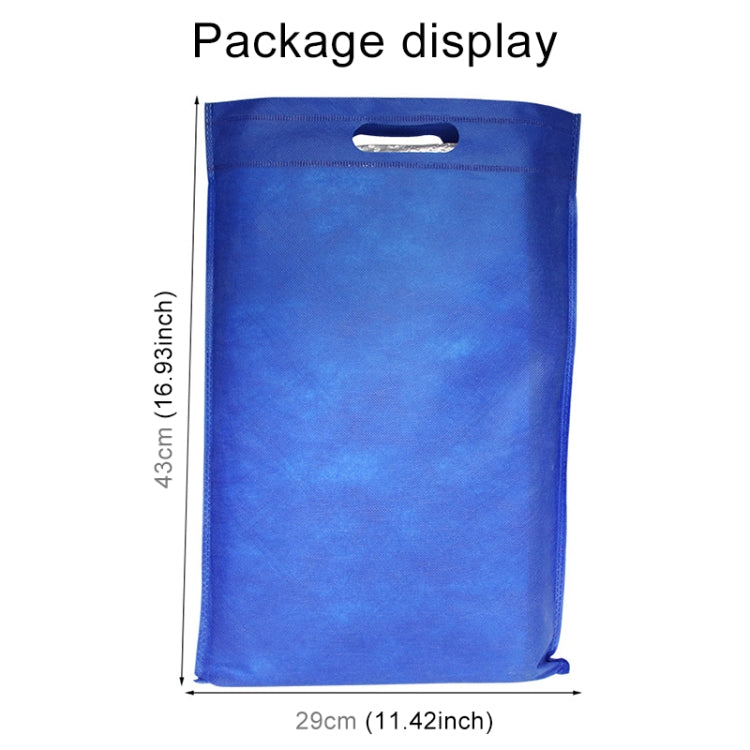 Blue storage bag for windshield cover, handle and 29 x 43 cm package size