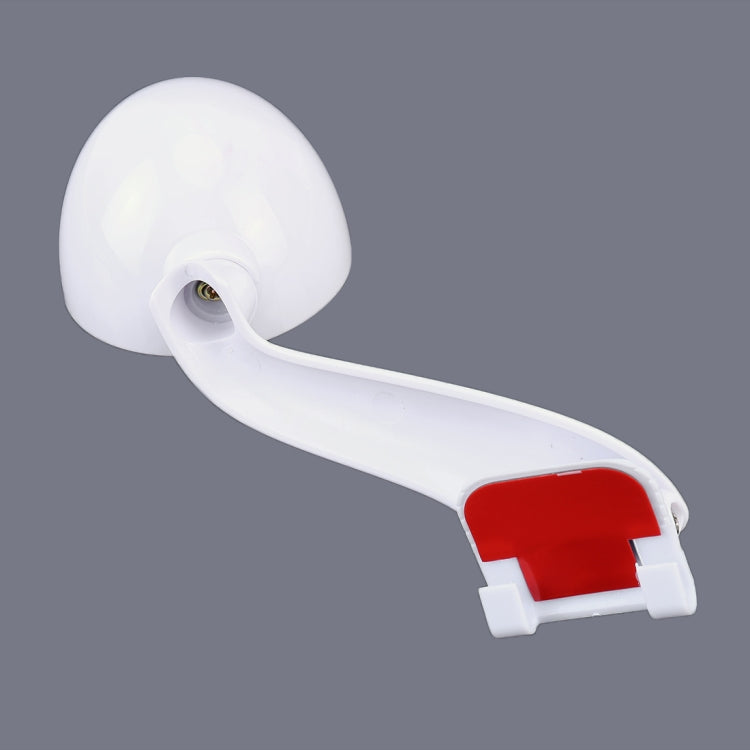 White auxiliary mirror with adhesive mount base and red protective insert