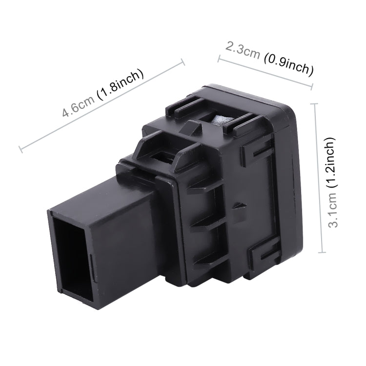 Black 5-pin switch body with connector pins and mounting clips