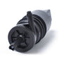 Windshield washer pump, black plastic, front connector with spray outlet nozzle