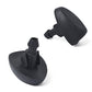 Two black windshield washer jet nozzles showing spray tip and mounting base