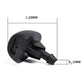 Black windshield washer jet nozzle shown in detail with outlet fitting