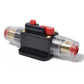 80A DC car circuit breaker fuse holder with clear fuse holders and red caps