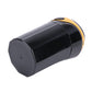 Gold-trim black cylindrical car ashtray lighter with top switch cover