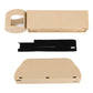Beige storage box and cup holder parts with base cover