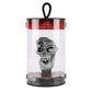 Snake-ghost skull gear shift knob in clear box with red top and hanging handle