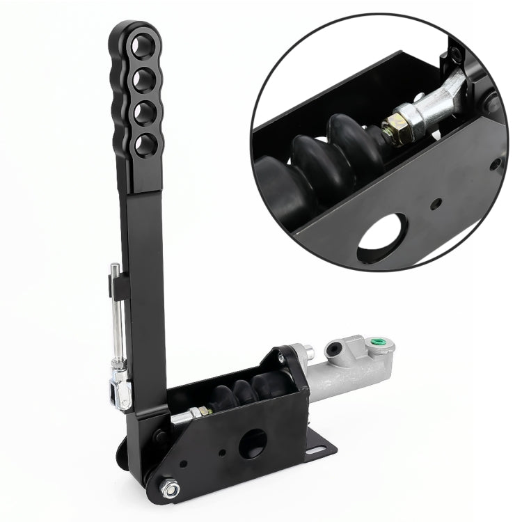 Black hydraulic drift handbrake with mounting bracket and lever, master cylinder included