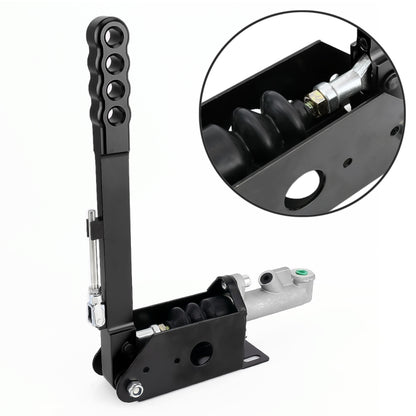 Black hydraulic drift handbrake with mounting bracket and lever, master cylinder included