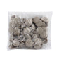 Bagged 100 gray plastic interior panel clips with round heads and screw posts