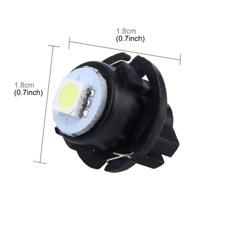 Black wedge LED dashboard bulb with white lens and built-in SMD chip