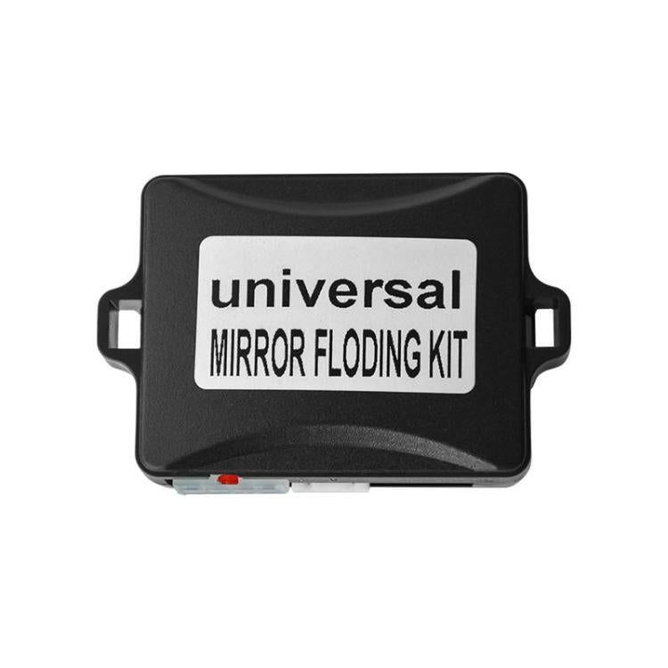 Universal mirror folding kit controller module with side mounting brackets