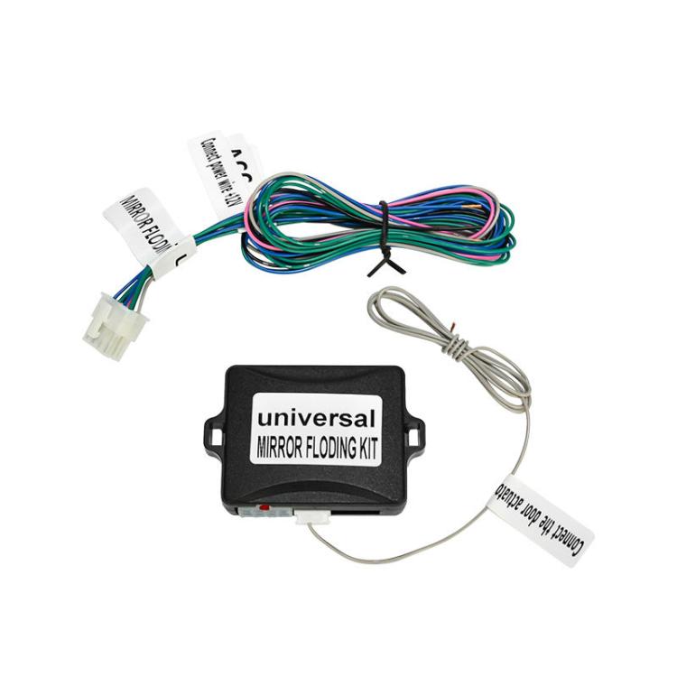 Universal mirror folding kit controller with wiring harness and connectors