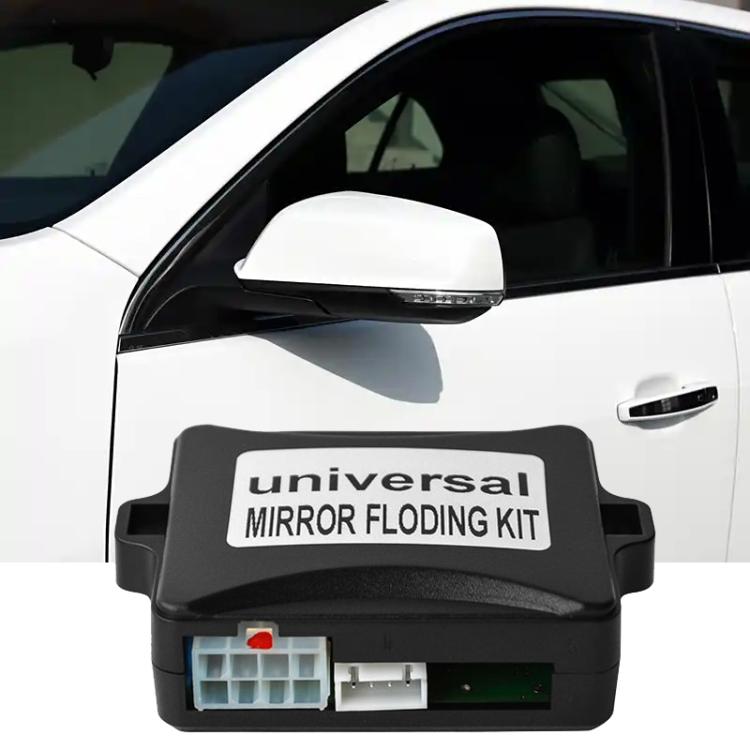 Universal mirror folding kit controller module with label and wiring socket