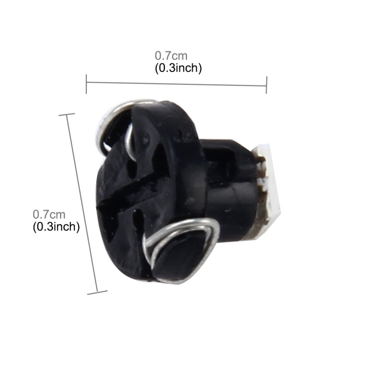 T3 0.5W LED bulb, black circular base with clear connector and white chip